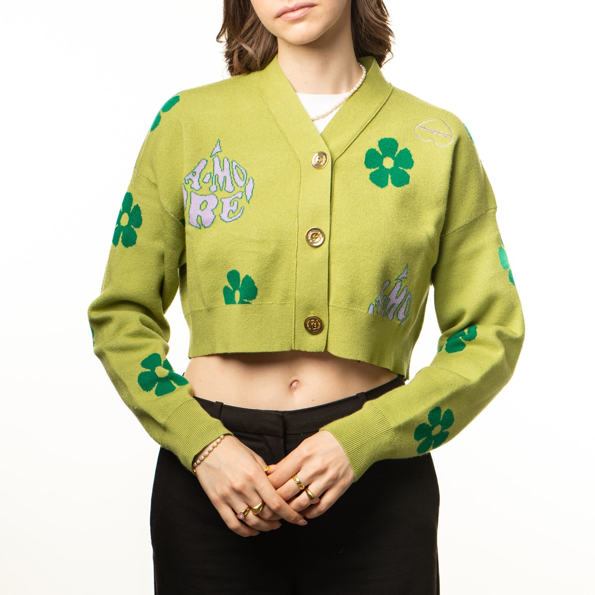Lazy oaf deals happy flower cardigan