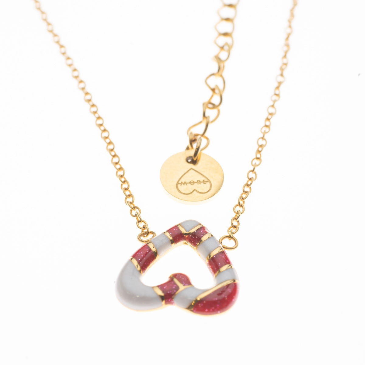 Charmsy Collana Argento 925 Con Ciondolo 'Love You More' Inciso - Catena Inclusa 18+2 Pollici - Regalo Per Ragazze In Scatola Gioielli